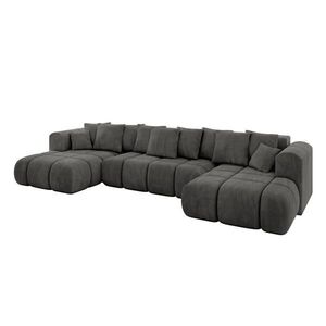 ALTDECOR SEDACÍ SOUPRAVA CLOUD-U-v1 405x185x90 tmavě šedá varianta veluru obraz