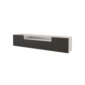ALTDECOR NÍZKÁ komoda KITO-W 200 x 40 x 41 cm – bílá / černá obraz