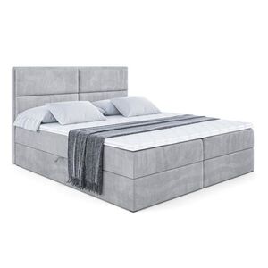 ALTDECOR AMERICKÁ postel s matrací H4 a lamelovým roštem – AURA – 160 x 200 – H4 – světle šedá obraz