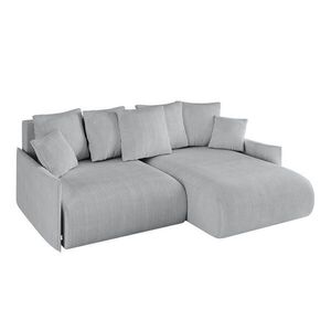 ALTDECOR ROHOVÁ SEDACÍ SOUPRAVA s otomanem vpravo ONESK-L -v1 216x177x72 šedý manšestr obraz