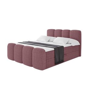 ALTDECOR AMERICKÁ postel s úložným prostorem, matrací H4 a roštem – NINA-Z – 120 × 200 cm – starorůžová obraz