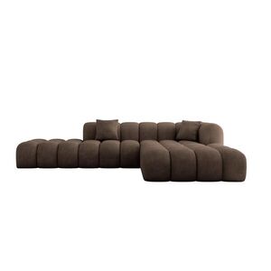 ALTDECOR ROHOVÁ SEDACÍ SOUPRAVA s otomanem vpravo OLEA-L2 – 289 x 176 x 71 cm hnědá obraz