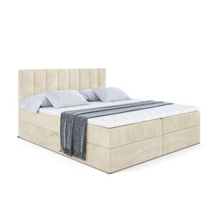 ALTDECOR AMERICKÁ postel s matrací H4 a lamelovým roštem – OTTA – 200 x 200 cm – H4 – béžová obraz