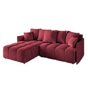 ALTDECOR ROHOVÁ SEDACÍ SOUPRAVA s otomanem vlevo LONLI-L 251x189x68 Bordeaux velur obraz