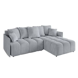 ALTDECOR ROHOVÁ SEDACÍ SOUPRAVA s otomanem vpravo LONLI-L 251x189x68 titanová barva, velur obraz