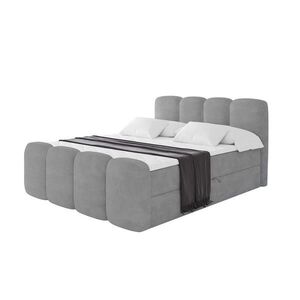 ALTDECOR AMERICKÁ postel s matrací H4 a roštem – NINA-Z – 140 × 200 cm – světle šedá obraz