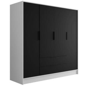ALTDECOR ŠATNÍ SKŘÍŇ s křídlovými dveřmi KOLIN 200x200 cm bílá / černá obraz