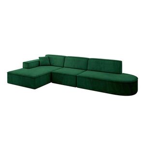 ALTDECOR ROHOVÁ SEDACÍ SOUPRAVA s otomanem vlevo IREA-L2-v4 – 328 x 171 x 79 cm, zelená obraz