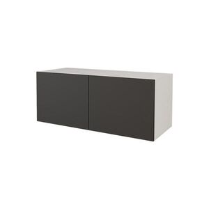 ALTDECOR NÍZKÁ komoda ELIO-W 100 x 40 x 40 cm – bílá / černá obraz