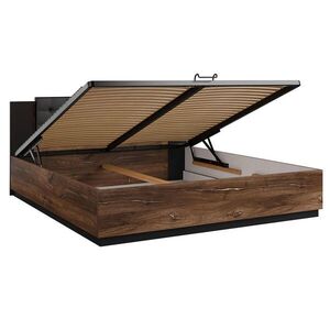 Petits-meubles BOXSPRING POSTEL 180/200 Alec Tmavé dřevo a černá obraz