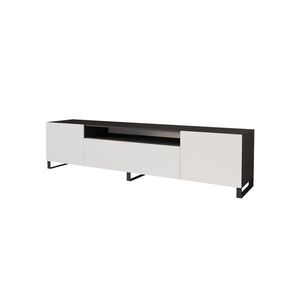 ALTDECOR NÍZKÁ komoda ELIO-S 200 x 53 x 41 cm – černá / bílá obraz
