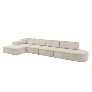 ALTDECOR ROHOVÁ SEDACÍ SOUPRAVA s otomanem vlevo IREA-L3-v3 – 413 × 171 × 79 cm, tmavě šedá obraz
