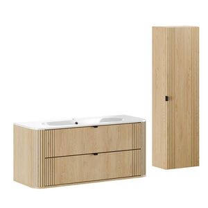 Petits-meubles KOUPELNOVÝ NÁBYTEK 120cm Mila 2er-Set Světlý dub obraz
