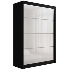 ALTDECOR ŠATNÍ SKŘÍŇ PEKA III s LED osvětlením – 150 cm – černá|bílá obraz
