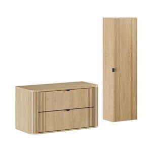 Petits-meubles KOUPELNOVÝ NÁBYTEK 100.4cm Mila 2er-Set Světlý dub obraz