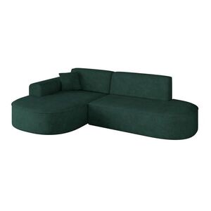 ALTDECOR ROHOVÁ SEDACÍ SOUPRAVA s otomanem vlevo MARI-L1 – 243 x 171 x 79 cm, zelený velur obraz