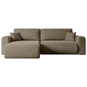 ALTDECOR ROHOVÁ POHODA s funkcí lůžka a úložným prostorem ORRO-L – 272 x 145 x 83 cm, hnědá barva, velur obraz