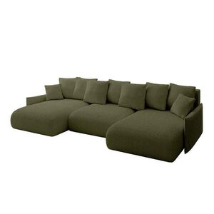 ALTDECOR SEDACÍ SOUPRAVA s funkcí lůžka a úložným prostorem pod lůžkem ONESK-U-v1 317x177x72 zelená buklé obraz