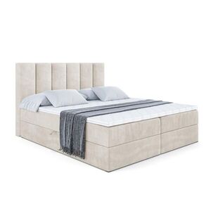 ALTDECOR AMERICKÁ postel s matrací H4 a roštem – BOXI1 – 160 × 200 cm – H4 – ecru obraz