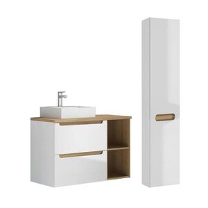 Petits-meubles KOUPELNOVÝ NÁBYTEK 90cm Livia 2er-Set Bílá obraz