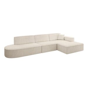 ALTDECOR ROHOVÁ SEDACÍ SOUPRAVA s otomanem vpravo IREA-L2-v4 – 327 × 165 × 77 cm, béžová obraz