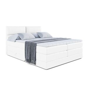ALTDECOR BOXSPRINGOVÁ postel BOXI3 KING – 140x200 – H3/H4 – vysoce lesklá bílá obraz
