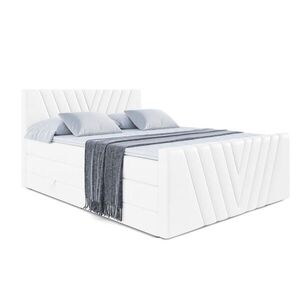 ALTDECOR POSTEL boxspring ERNINA-Z KING – 180x200 – H3/H4 – vysoce lesklá bílá obraz