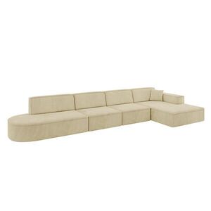 ALTDECOR ROHOVÁ SEDACÍ SOUPRAVA s otomanem vpravo IREA-L3-v4 – 412 × 165 × 77 cm, béžová obraz