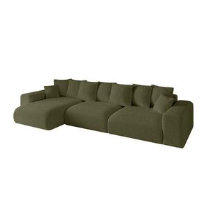 ALTDECOR ROHOVÁ SEDACÍ SOUPRAVA s otomanem vlevo ESKAR-L2 364x176x72 olivově zelená buklé obraz