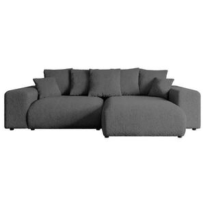 ALTDECOR ROHOVÁ SEDACÍ SOUPRAVA s otomanem vpravo ESKAR-L 266x176x72 platinová barva, buklé obraz
