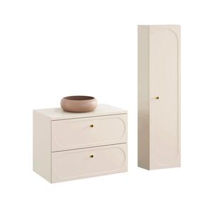 Petits-meubles KOUPELNOVÝ NÁBYTEK 80.6cm Sanae 2er-Set Pískově béžová obraz
