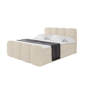 ALTDECOR AMERICKÁ postel s matrací H4 a roštem – NINA-Z – 140 × 200 cm – béžová obraz