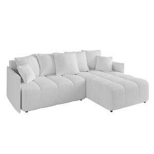ALTDECOR ROHOVÁ SEDACÍ SOUPRAVA s otomanem vpravo LONLI-L 251x189x68 bílá buklé obraz