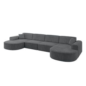ALTDECOR SEDACÍ SOUPRAVA MARI-U2 – 388 x 171 x 79 cm, tmavě šedý manšestr obraz