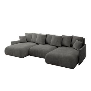 ALTDECOR SEDACÍ SOUPRAVA s funkcí lůžka a úložným prostorem pod postelí ONESK-U-v1 317x177x72 tmavě šedá varianta veluru obraz