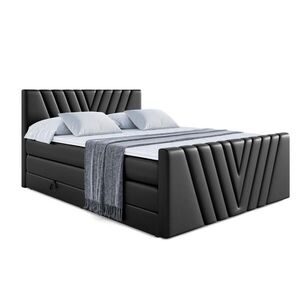 ALTDECOR POSTEL boxspring ERNINA-Z KING – 180 × 200 – H3/H4 – vysoce lesklá černá obraz