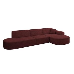ALTDECOR ROHOVÁ SEDACÍ SOUPRAVA s otomanem vpravo MARI-L2 – 328 x 171 x 79 cm, bordó, velur obraz