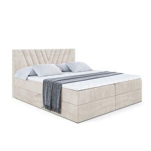 ALTDECOR AMERICKÁ postel s matrací H4 a roštem – ERNINA – 200 x 200 cm – H4 – ecru obraz
