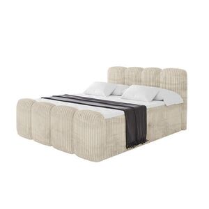 ALTDECOR AMERICKÁ postel s matrací H4 a roštem – NINA-Z – 180 × 200 cm – krémová obraz