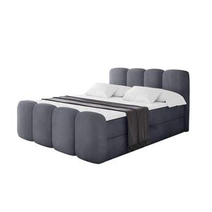ALTDECOR AMERICKÁ postel s matrací H4 a roštem – NINA-Z – 180 × 200 cm – tmavě šedá obraz