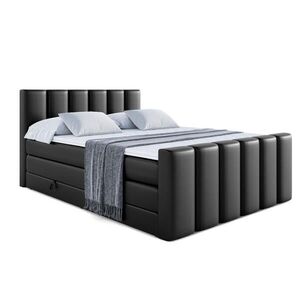 ALTDECOR POSTEL boxspring BOXI1-Z KING – 140 × 200 – H3/H4 – vysoce lesklá černá obraz