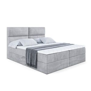 ALTDECOR AMERICKÁ postel s matrací H4 a roštem – BOXI3 – 120 × 200 cm – H4 – světle šedá obraz