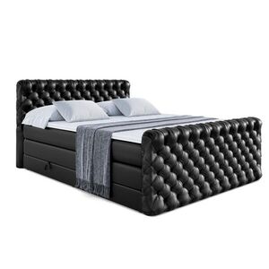 ALTDECOR POSTEL boxspring BOXI8-Z KING – 180 × 200 – H3/H4 – vysoce lesklá černá obraz
