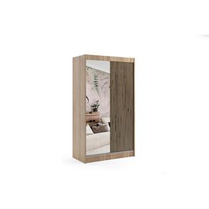 ALTDECOR ŠATNÍ SKŘÍŇ VILAN s zrcadlem – 120 cm – Sonoma dub | dub wotan obraz
