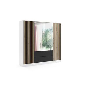 ALTDECOR ŠATNÍ SKŘÍŇ NERA – 200 cm – bílá | černá | dub artisan obraz