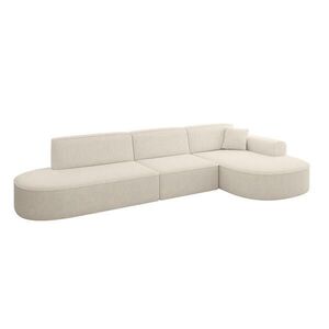 ALTDECOR ROHOVÁ SEDACÍ SOUPRAVA s otomanem vpravo MARI-L2 – 328 x 171 x 79 cm, krémová, látka obraz