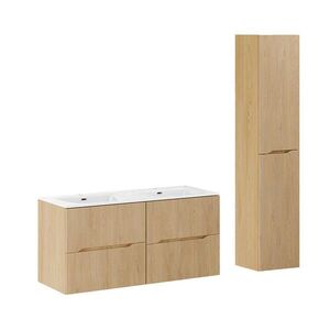 Petits-meubles KOUPELNOVÝ NÁBYTEK 120.4cm Isaline 2er-Set Světlý dub obraz