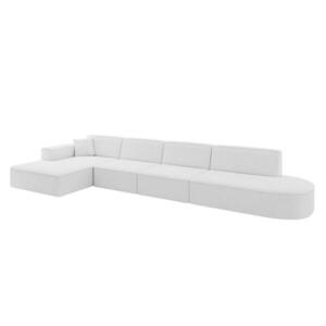 ALTDECOR ROHOVÁ sedačka s otomanem vlevo IREA-L3-v4 – 412 × 165 × 77 cm, bílá obraz