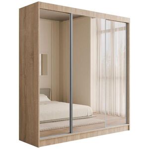 ALTDECOR ŠATNÍ SKŘÍŇ s zrcadlem V2-URBANO 215x200 cm Sonoma obraz