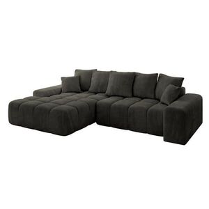 ALTDECOR ROHOVÁ SEDACÍ SOUPRAVA s otomanem vlevo ENSI-L - 267x164x69 cm černá obraz